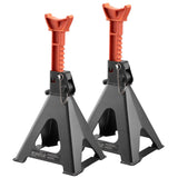 VEVOR 6-ton jack stands pair at maximum height with ratchet bar extended