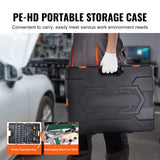 VEVOR 205-piece mechanics tool set closed PE-HD case carried by handle